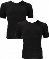 T-shirts Basic heren viscose zwart 2 stuks maat XL