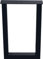 Zwarte U barpoot hoogte 90 cm (koker 8 x 8)