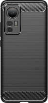 Cazy Xiaomi 12/12X hoesje - Rugged TPU Case - zwart