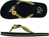 teenslippers meisjes geel/blauw/zwart maat 31-32