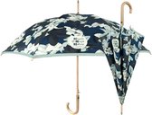 paraplu dames 102 cm polyester donkerblauw