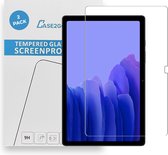 Tablet screenprotector geschikt voor Samsung Galaxy Tab A7 (2020) - Case-friendly screenprotector - 2 stuks - Tempered Glass - Transparant