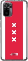 6F hoesje - geschikt voor Xiaomi Redmi Note 10 Pro -  Transparant TPU Case - AFC Ajax Amsterdam1 #ffffff