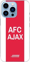 6F hoesje - geschikt voor iPhone 13 Pro Max - Transparant TPU Case - AFC Ajax - met opdruk #ffffff