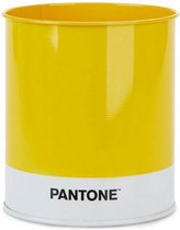 pennenhouder Pantone 8,6 x 10 cm tin geel/wit