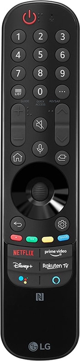 LG Magic Remote MR21GC - Afstandsbediening - Zwart - ingebouwde microfoon - Hotkeys - LG
