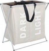 wasmand Duo 120 liter 59 x 57 cm polyester beige