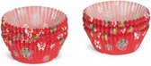 cupcakevormen patronen 5 cm papier rood 200 stuks