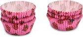 cupcakevormpen Lieveheersbeest 5 cm papier roze 200 stuks