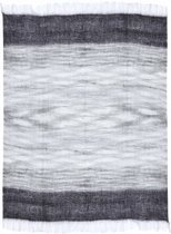 plaid Serge 150 x 130 cm polyester zwart/wit