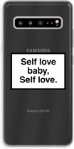 Case Company® - Samsung Galaxy S10 5G hoesje - Self love - Soft Cover Telefoonhoesje - Bescherming aan alle Kanten en Schermrand