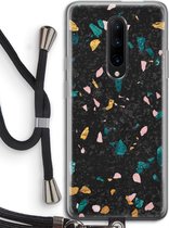 Case Company® - OnePlus 7 Pro hoesje met Koord - Terrazzo N°10 - Telefoonhoesje met Zwart Koord - Bescherming aan alle Kanten en Over de Schermrand