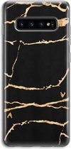 Case Company® - Samsung Galaxy S10 4G hoesje - Gouden marmer - Soft Cover Telefoonhoesje - Bescherming aan alle Kanten en Schermrand