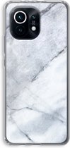 Case Company® - Xiaomi Mi 11 hoesje - Witte marmer - Soft Cover Telefoonhoesje - Bescherming aan alle Kanten en Schermrand