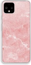 Case Company® - Google Pixel 4 hoesje - Roze marmer - Soft Cover Telefoonhoesje - Bescherming aan alle Kanten en Schermrand