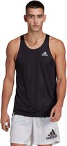 adidas Own The Run Response Singlet Heren - sportshirts - zwart/zilver - maat XXL