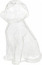 vaas hond 15 x 8 x 10,5 cm glas transparant