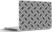 Laptop sticker - 14 inch - Patroon - Grijs - Geometrisch - 32x5x23x5cm - Laptopstickers - Laptop skin - Cover