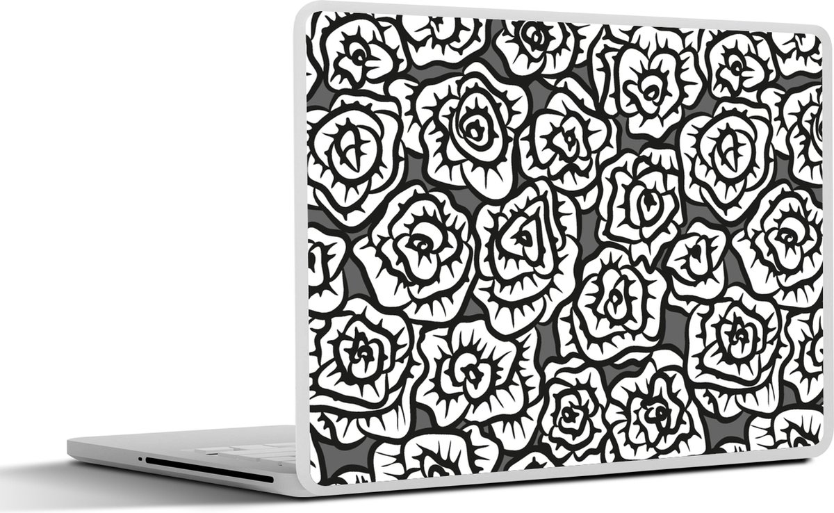 Laptop sticker - 10.1 inch - Meiden - Rozen - Patronen - Girl - Kids - Kinderen - Kindje - 25x18cm - Laptopstickers - Laptop skin - Cover