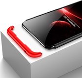 Mobigear TriGuard Telefoonhoesje geschikt voor Huawei Y7 (2019) Hoesje Hardcase Backcover - Zwart / Rood