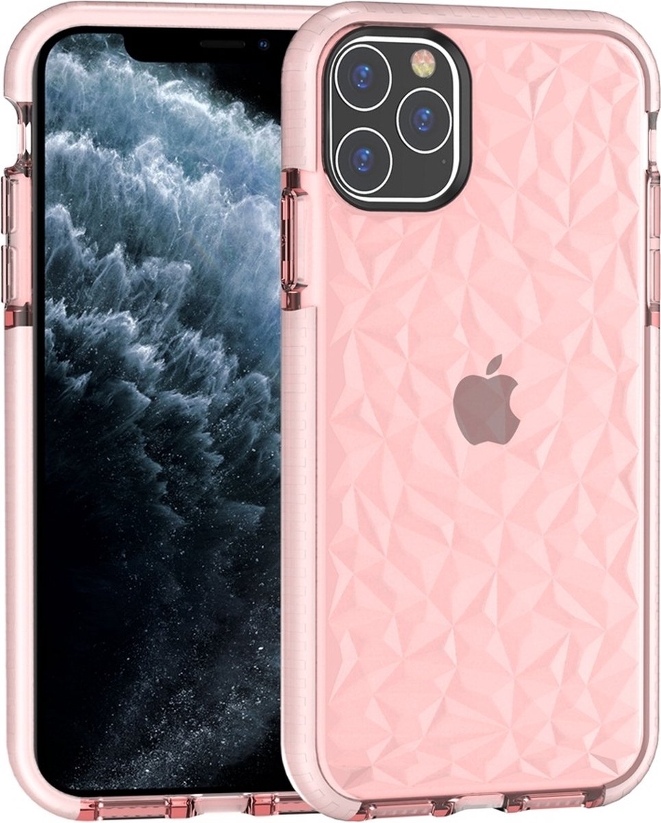 Coque iPhone 11 Pro Max GOLD Brillant Magnétique avec Ring & Protection de  Camera en TPU Rose Light