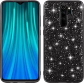 Mobigear Hoesje geschikt voor Xiaomi Redmi Note 8 Pro Telefoonhoesje Hardcase | Mobigear Glitter Backcover | Redmi Note 8 Pro Case | Back Cover - Zwart