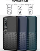 Mobigear Hoesje geschikt voor Xiaomi Mi 10 Pro Telefoonhoesje Flexibel TPU | Mobigear Groove Backcover | Mi 10 Pro Case | Back Cover - Blauw