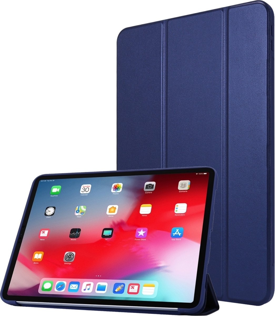 Mobigear Tri-Fold Gel Tablethoes geschikt voor Apple iPad Pro 11 (2020) Hoes Bookcase - Blauw