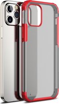 Mobigear Hoesje geschikt voor Apple iPhone 12 Telefoonhoesje Hardcase | Mobigear Shockproof Backcover | Schokbestendig iPhone 12 Telefoonhoesje | Anti Shock Proof - Rood