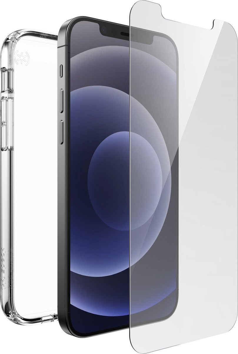 Apple iPhone 12 Hoesje - Speck - Perfectly Clear ShieldView Serie - Hard Kunststof Backcover - Transparant - Hoesje Geschikt Voor Apple iPhone 12