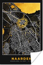 Poster Naarden - Kaart - Stadskaart - Plattegrond - Goud - 60x90 cm
