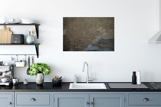 Poster Mur - Marron - Grijs - 60x40 cm