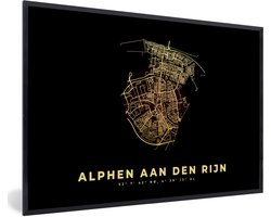 Fotolijst incl. Poster - Plattegrond - Kaart - Stadskaart - Alphen aan den Rijn - 30x20 cm - Posterlijst