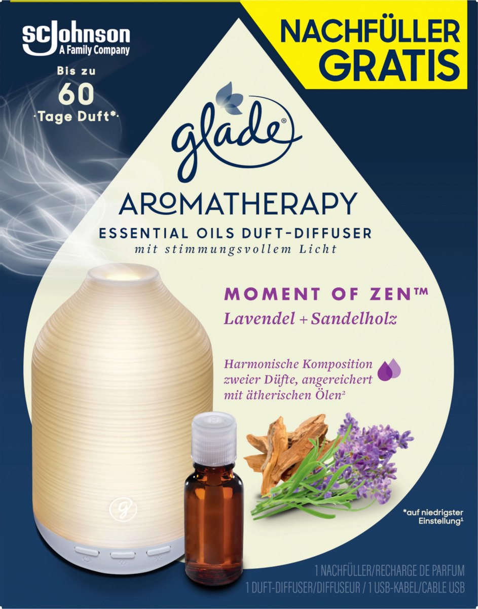 Glade Luchtverfrisser Aromatherapie Diffuser Moment of Zen Startset, 1 st