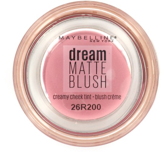 Maybelline Dream Matte Blush in de kleur 26R200, een zachtroze crème blush.