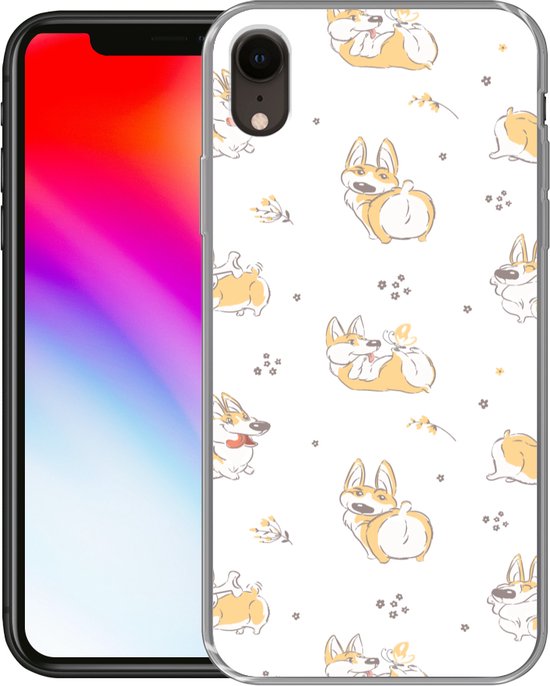 Coque iPhone XR - Motif - Corgi - Chien - Coque de téléphone en Siliconen -