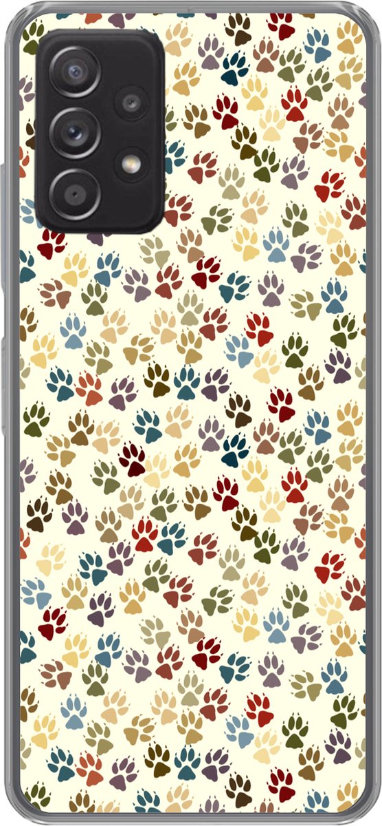 Telefoonhoesje Geschikt voor Samsung Galaxy A33 5G hoesje - Patronen - Hond - Poten - Jongens - Meisjes - Kinderen - Kindje - Siliconen Telefoonhoesje Telefoonhoesje
