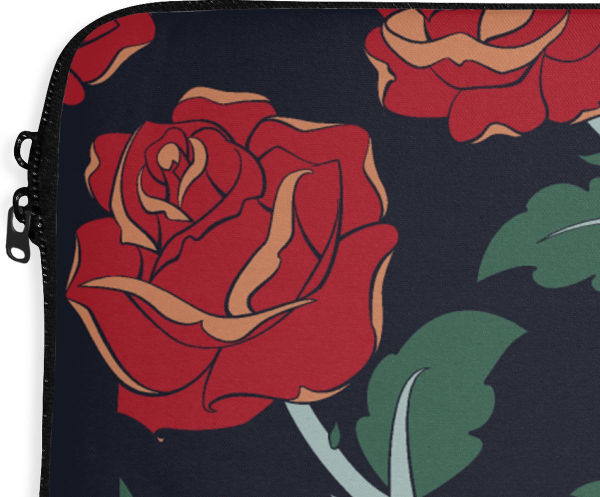 Housse ordinateur 13 pouces - Fleurs - Roses - Rouge - Housse ordinateur