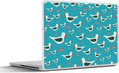 Laptop sticker - 11.6 inch - Retro - Zeemeeuw - Patronen - Kind - 30x21cm - Laptopstickers - Laptop skin - Cover