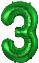 Ballon Feuille Numéro 3 Ans Vert Anniversaire Décoration Numéro Ballons Décoration De Fête Avec Paille - 36cm