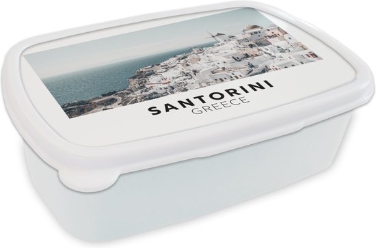 Boîte à pain Wit - Boîte à lunch - Boîte à pain - Grèce - Santorin - Water - 18x12x6 cm - Adultes