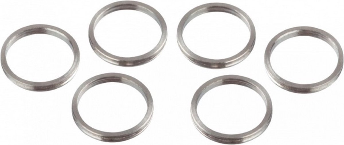 shaft rings aluminium zilver 6 stuks