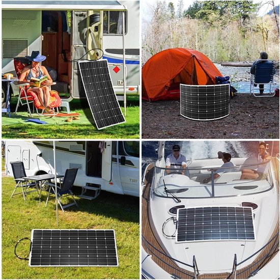 Zonnepaneel - Flexibel zonnepaneel - Zonnepaneel camper - Zonnepaneel draagbaar - Duurzaam - Ecologisch - 100x 50 cm