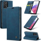 Casemania Hoesje Geschikt voor Samsung Galaxy A52 & A52S Navy Blue - Portemonnee Book Case