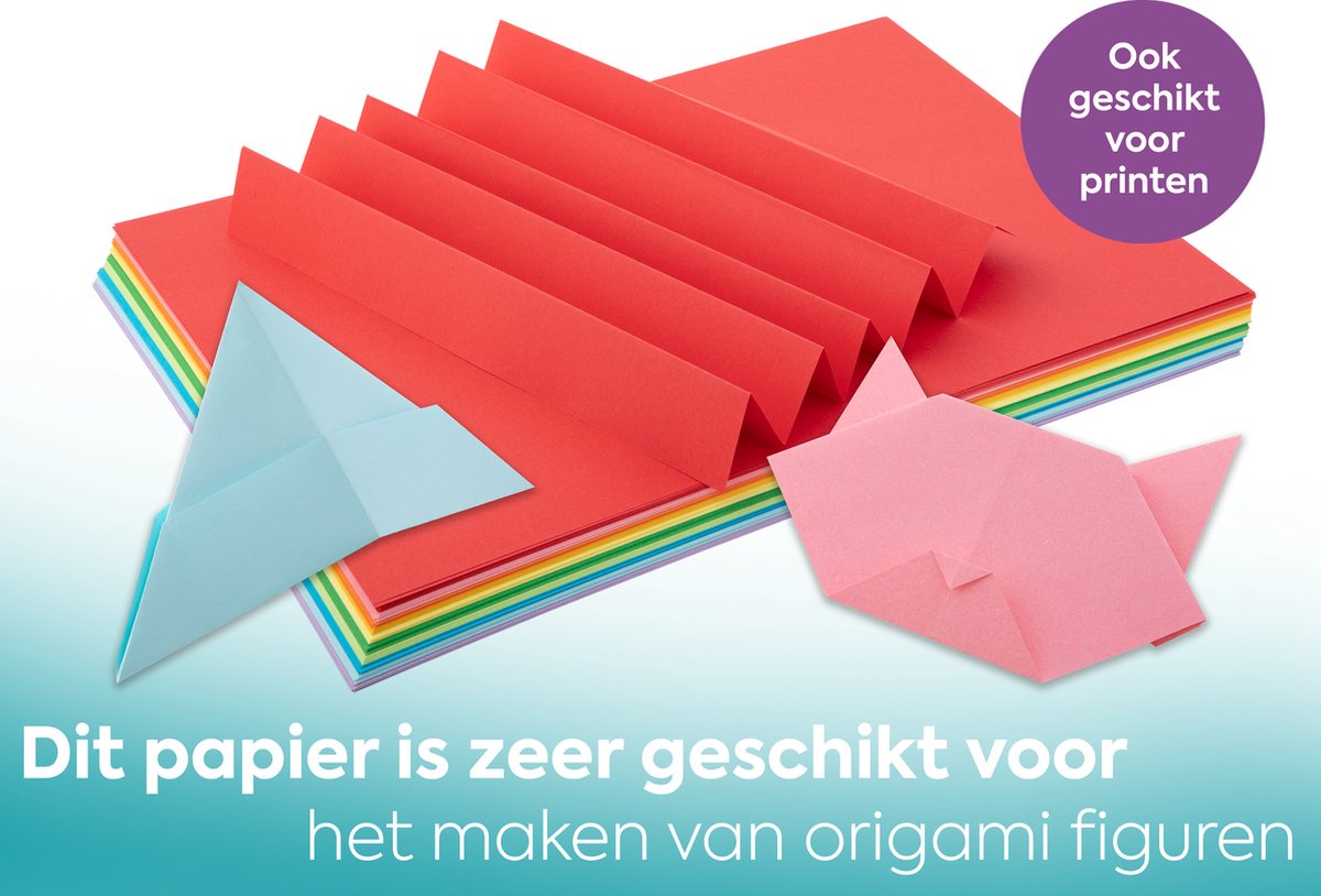 Gekleurd Papier A4 100pcs - 80grams - Knutselpapier A4 Kinderen - Vouwpapier — afbeelding 5
