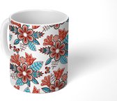Mok - Koffiemok - Bloem - Bohemian - Patronen - Flora - Mokken - 350 ML - Beker - Koffiemokken - Theemok