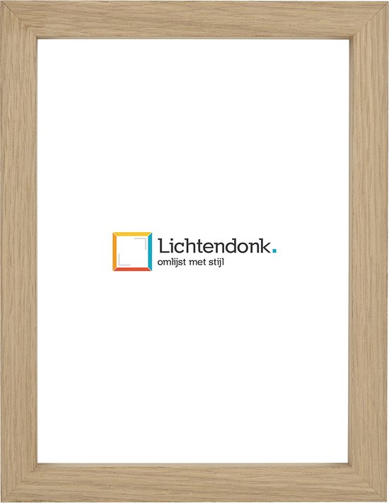 Fotolijst - Eiken - 3 cm hoog profiel - Fotomaat 20x60 - Helder glas - Art.nr. 10106411520602