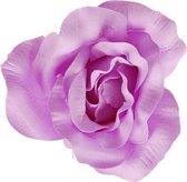 Haarclip grote lila roos - 9 cm
