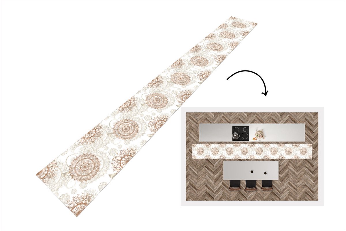 KitchenYeah Keukenloper - Keukenmat - Mandala - Azië - Patronen - Zen - Keuken vloerkleed multicolor, foto 3