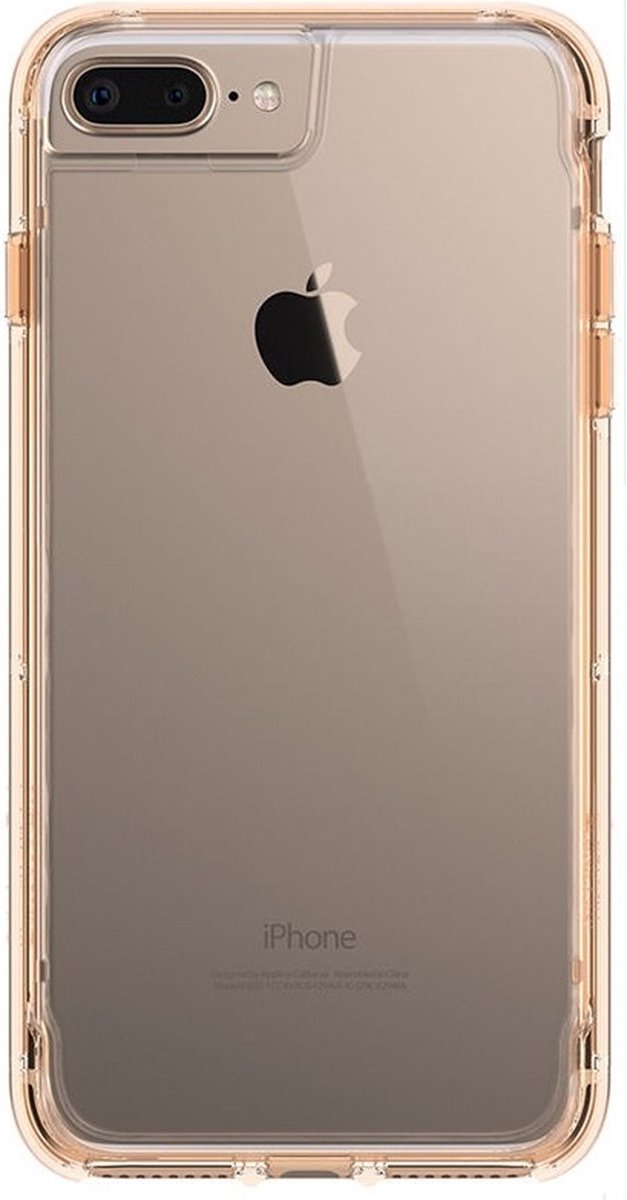 Apple iPhone 7 Plus Hoesje - Griffin - Survivor Clear Serie - Hard Kunststof Backcover - Goud - Hoesje Geschikt Voor Apple iPhone 7 Plus